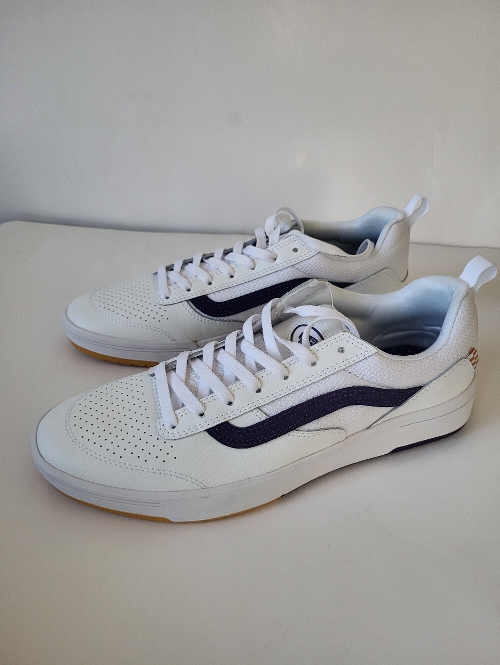 Vans Skate Zahba White Athletic Sneakers Purple Yellow Accents Mens 11 - Picture 6 of 13